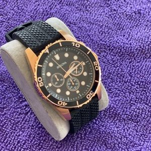 Men's Chronograph Quartz Black Silicone Strap Watch, 43mm
BULOVA